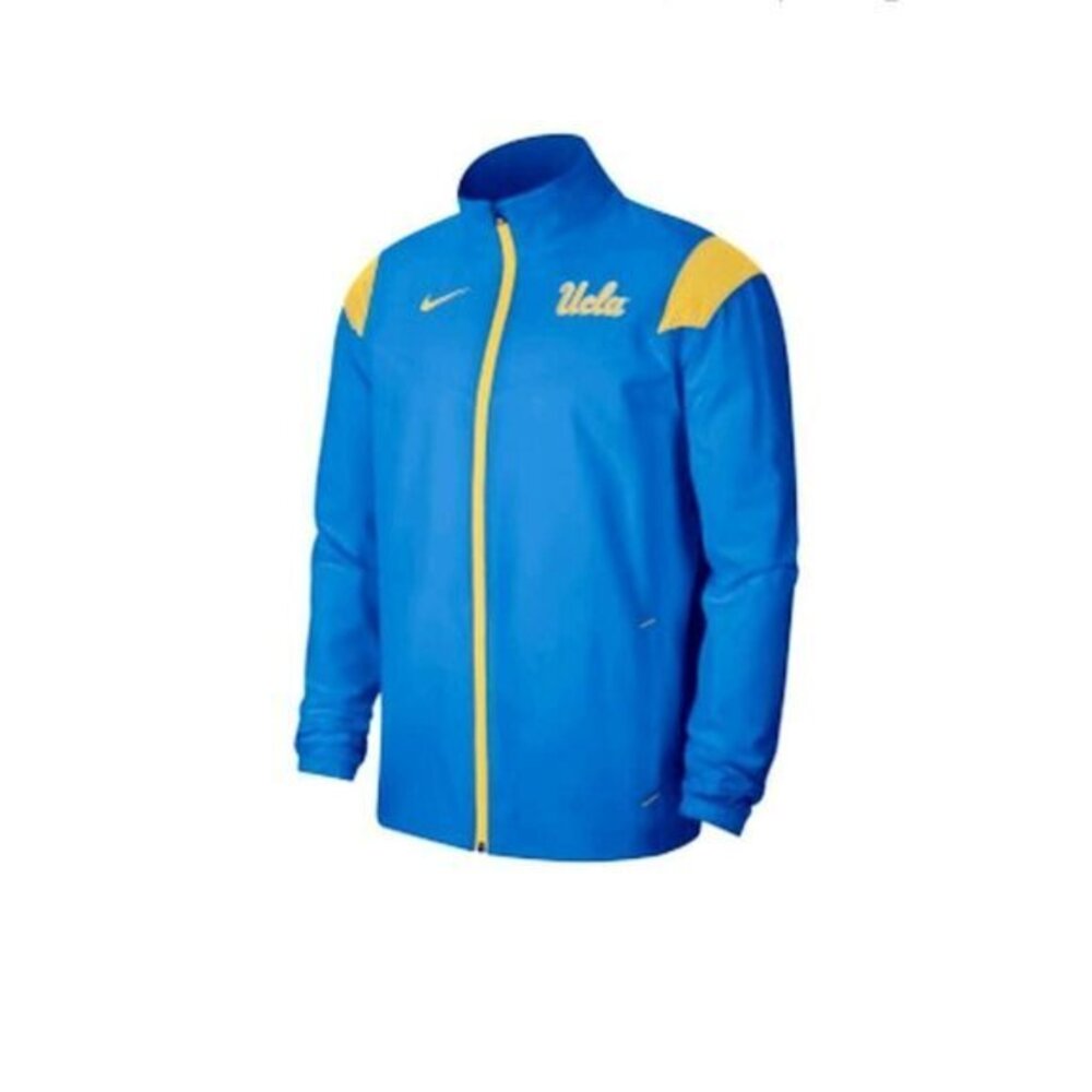 Nike Mens Track Jacket Athletic UCLA Bruins Full Zip Pockets Activewear Sz L New